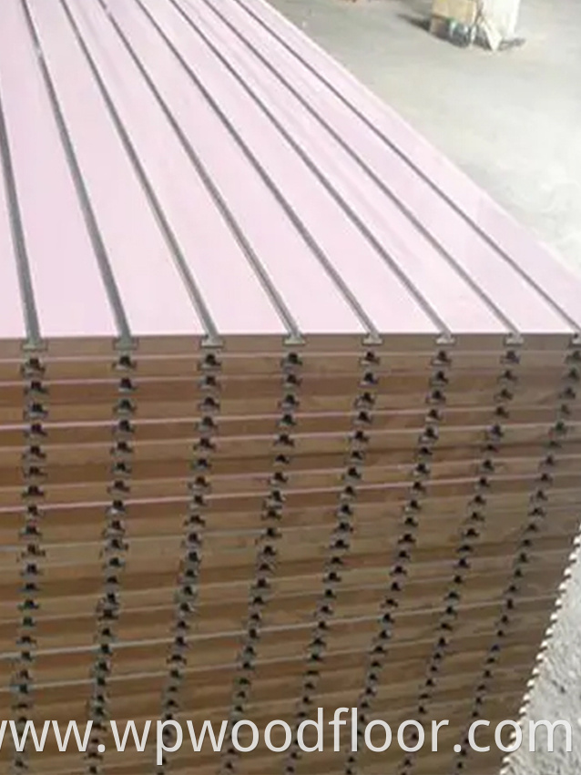 SLOTTED MELAMINE MDF WITH ALUMINUM PROFILES